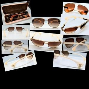 RARE Chrome Hearts Baby Beast Cross Sunglasses SS Pewter Pearlesque 59[]13 128